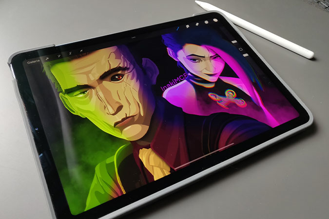 Tablette avec dessin
