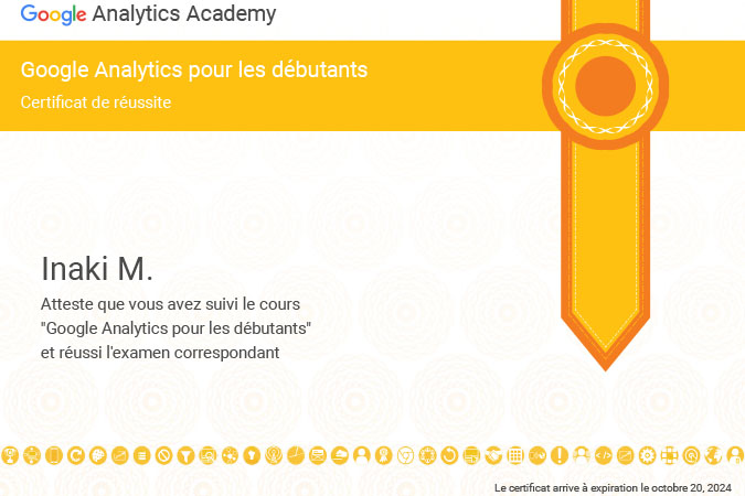 Certificat Google Analytics Débutant